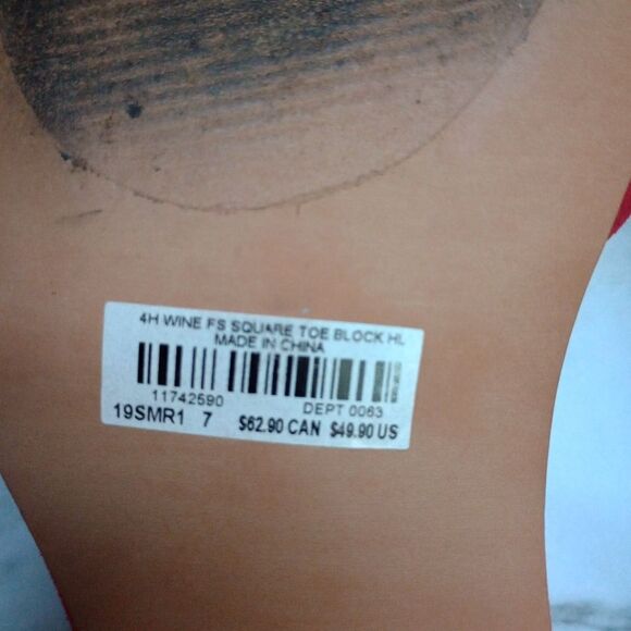 Torrid Wine Color Block Kitten Heel Faux Suede Sandals Size 7W - Picture 8 of 12